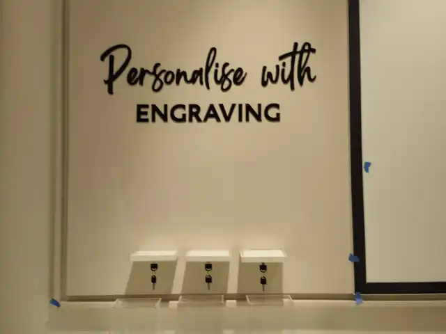 Personalize with Engraving dimensional lettering