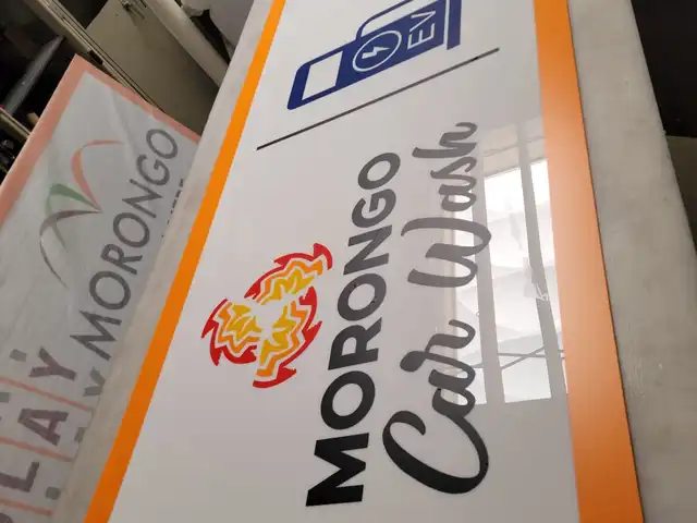 Morongo Cafe Wash acrylic sign panel